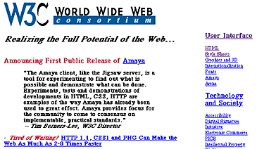 W3C home page.