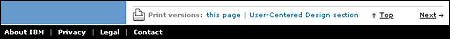 Screen shot: IBM page footer
