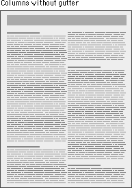 Diagram: Columns without gutter